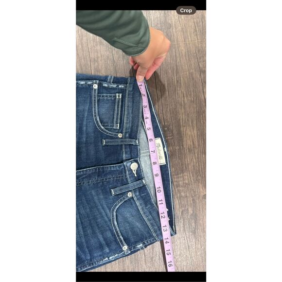 Madewell Blue Denim Stretch Slim Fit Straight Leg Jeans Medium Wash Size 27 - Picture 10 of 12